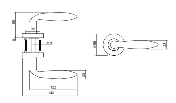 ProGriff TD-Jupiter auf Rosette– Edelstahl